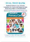 Test Bank for Pediatric Primary Care&colon; Practice Guidelines for Nurses 4th Edition by Beth Richardson ISBN&colon; 9781284149425 Chapter 1-36 &vert; Complete Guide A&plus;