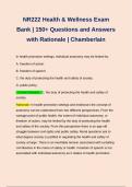 NR222 Health & Wellness Exam Bank &vert; 150&plus; Questions and Answers with Rationale &vert; Guaranteed Pass &vert; Chamberlain