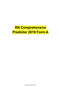RN Comprehensive Predictor 2019 Form A Questions and Answers
