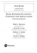 Test Bank for Basic Business Statistics&colon; Concepts and Applications 14th edition by Mark L&period; Berenson&comma; David M&period; Levine&comma; David F&period; Stephan&period;