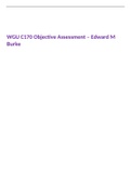 WGU C170 Objective Assessment – Edward M Burke