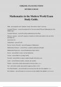 Mathematics in the Modern World Exam Study Guide&period;