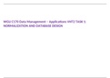 WGU C170 Data Management – Applications VHT2 TASK 1: NORMALIZATION AND DATABASE DESIGN