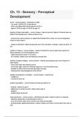 Ch&period; 13 - Sensory - Perceptual Development questions and answer