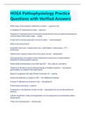 HOSA Pathophysiology Practice Questions with Verified Answers | Latest 2023/2024 solutions.