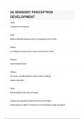 &lpar;9&rpar; SENSORY PERCEPTION DEVELOPMENT questions and answer