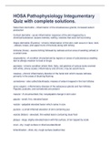HOSA Pathophysiology Integumentary Quiz with complete solutions&period;&vert; Latest 2023&sol;2024