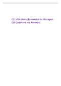 C211 OA Global Economics for Managers &lbrace;50 Questions and Answers&rcub;