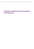 FA DAVIS SAFETY Exam Questions and Answers