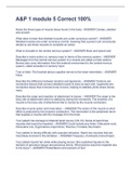 A&P 1 module 5 Correct 100&percnt; 