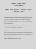 Metro-North Railroad Conductor Trainee Test Prep Guide