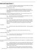 Role and Scope Exam 3