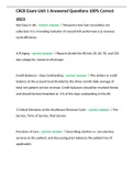 CRCR Exam Unit 1 Answered Questions 100&percnt; Correct 2023