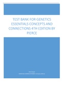 Test Bank for Genetics Essentials Concepts and Connections 4th Edition by Pierce