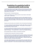 Foundations for population health in  community&sol;public health nursing