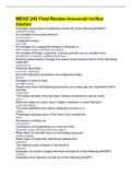 MEAS 242 Final Review &lpar;Answered&rpar; Verified Solution