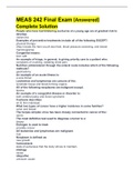 MEAS 242 Final Exam &lpar;Answered&rpar; Complete Solution