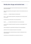 florida dmv drugs and alcohol test WITH 100&percnt; CORRECT ANSWERS