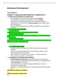 Summary of the Adolescent Development UU exam, all chapters + lecture notes (exam 1,2,3 material) 