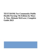 Exam (elaborations) TEST BANK For Community Public Health Nursing 7th  Edition by Mary A.Nies, Melanie McEwen 2023