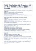 TCFP Firefighter I&sol;II Chapters 18-21 Test 2023 Questions 100&percnt; Solved