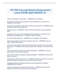 ATI RN Concept Based Assessment Level EXAM Q&A GRADE A&plus; 