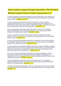 Adult medical surgical Dosage Calculation &vert; PN ATI Adult Medical Surgical Online Practice Assessment 3&period;0 