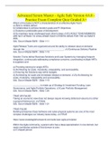 Advanced Scrum Master - Agile Safe Version 4&period;6&period;0 - Practice Exam Complete Quiz Graded A&plus;