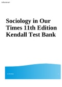 Sociology in Our Times 11th Edition Kendall Test Bank QUESTIONS AND ANSWERS 100% CORRECT