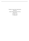 NRS 493 Topic 8 Assignment; Benchmark - Written Capstone Project Change Proposal