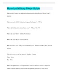 Marmion Military Plebe Guide &vert;  75 Questions with 100&percnt; Correct Answers &vert; Verified &vert; Latest Update