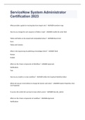 ServiceNow System Administrator Certification exam 2023 with 100&percnt; correct answers