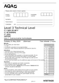Level 3 Technical Level IT: CYBER SECURITY IT: NETWORKING IT: USER SUPPORT Unit 2 Communication technologies Mark Scheme