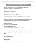 PN Adult Medical Surgical Online Practice 2020 B 100&percnt;  ALL CORRECT ANSWERS