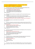 ATI RN COMPREHENSIVE PREDICTOR 2022 LATEST BEST GUIDE TO GRADE A&period;