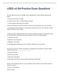 LEED v4 GA Practice Exam Questions WITH 100&percnt; CORRECT ANSWERS