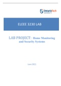 ELEEE 3230 Electronic Circuit Design- LAB PROJECT: Home Monitoring and Security Systems