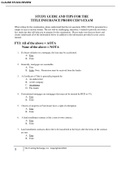 STUDY GUIDE AND TIPS FOR THE TITLE INSURANCE PRODUCER'S EXAM