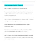 Rasmussen CANS Exam 2&vert;  87 Questions with 100&percnt; Correct Answers &vert; Verified &vert; Latest Update