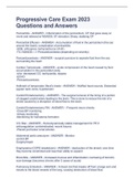 Progressive Care Exam 2023 Questions and Answers