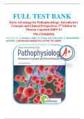Test Bank For Davis Advantage for Pathophysiology Introductory Concepts and Clinical Perspectives 3rd Edition By Theresa Capriotti&vert;978-1719648592&vert; Chapters 1-23&vert;LATEST