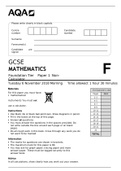 AQA GCSE MATHEMATICS Foundation Tier Paper 1 Non-Calculator
