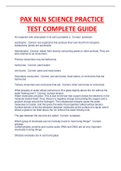 PAX NLN SCIENCE PRACTICE TEST COMPLETE GUIDE QUESTIONS AND ALL CORRECT ANSWERS.
