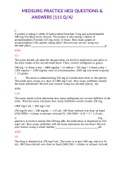 MEDSURG PRACTICE HESI QUESTIONS & ANSWERS &lpar;111 Q&sol;A&rpar;&period;