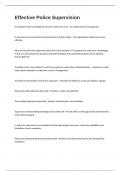 Effective Police Supervision Review Questions And Answers 
