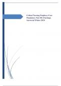 Critical Nursing Prophecy-Core Mandatory Part III &lpar;Nursing&rpar;&semi; Answered Winter 2024