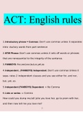 Act  english  section rules &period;questions verified with 100&percnt; correct answers