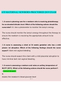 ATI PROCTORED EXAM - MATERNAL NEWBORN&period; questions verified with 100&percnt; correct answers
