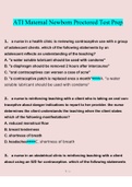 ATI maternal newborn proctored test prep&period; questions verified with 100&percnt; correct answers
