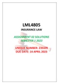 LML4805 ASSIGNMENT 02 SOLUTIONS, SEMESTER 1, 2023